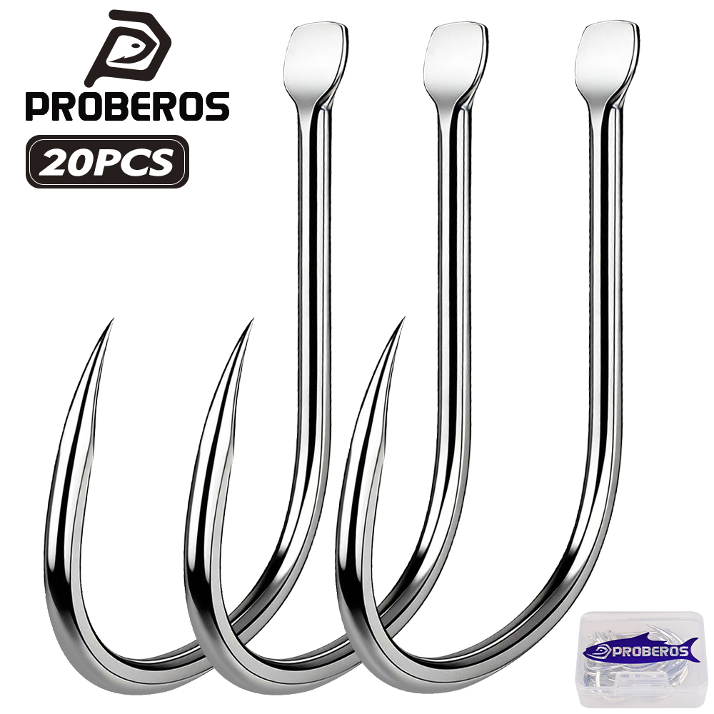 Proberos 20PCS/BOX High Carbon - مراجعة Fishing Hook Circle وسعره