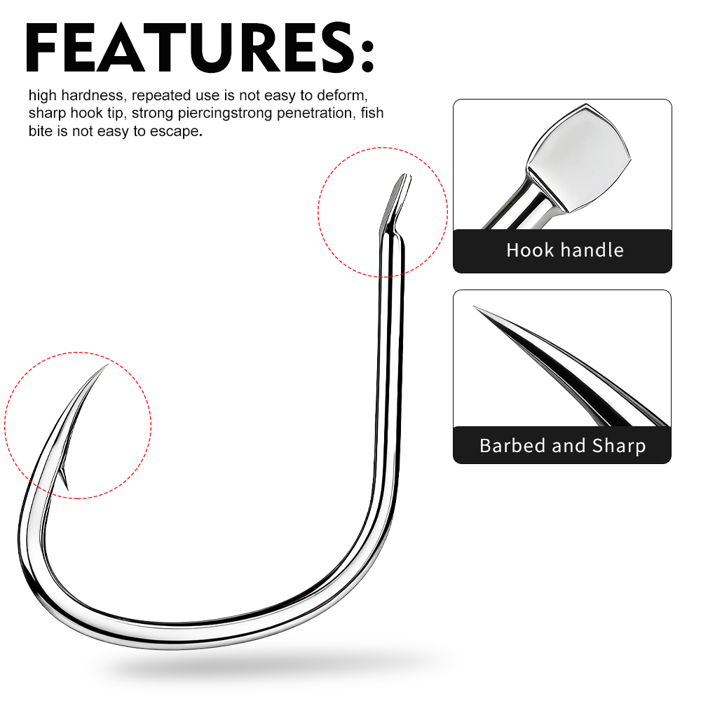 Proberos 20PCS/BOX High Carbon - مراجعة Fishing Hook Circle وسعره