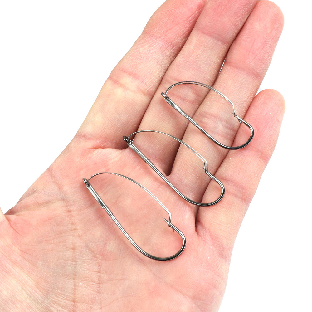 10Pcs/box Fishing Wacky Weedle - مراجعة Fishing Hook Weedless وسعره