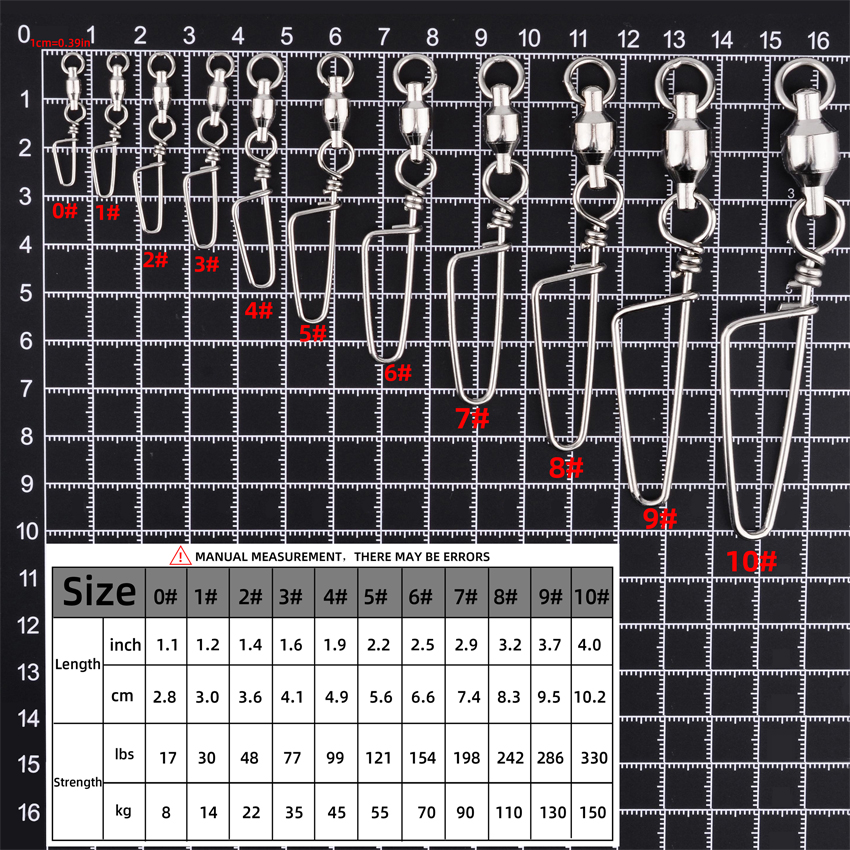 50pcs Fishing Ball Bearing Swi - مراجعة Fishing Hook Stainless Steel وسعره