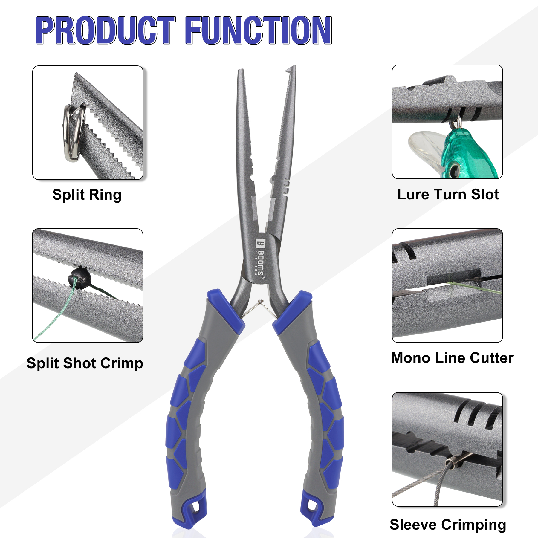 Booms Fishing 23cm Pliers and  - مراجعة Fishing Hook Sharpener وسعره