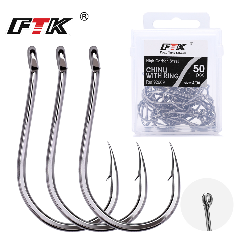 FTK 50-100Pcs/Box Fishing Hook - مراجعة Fishing Hook Circle وسعره