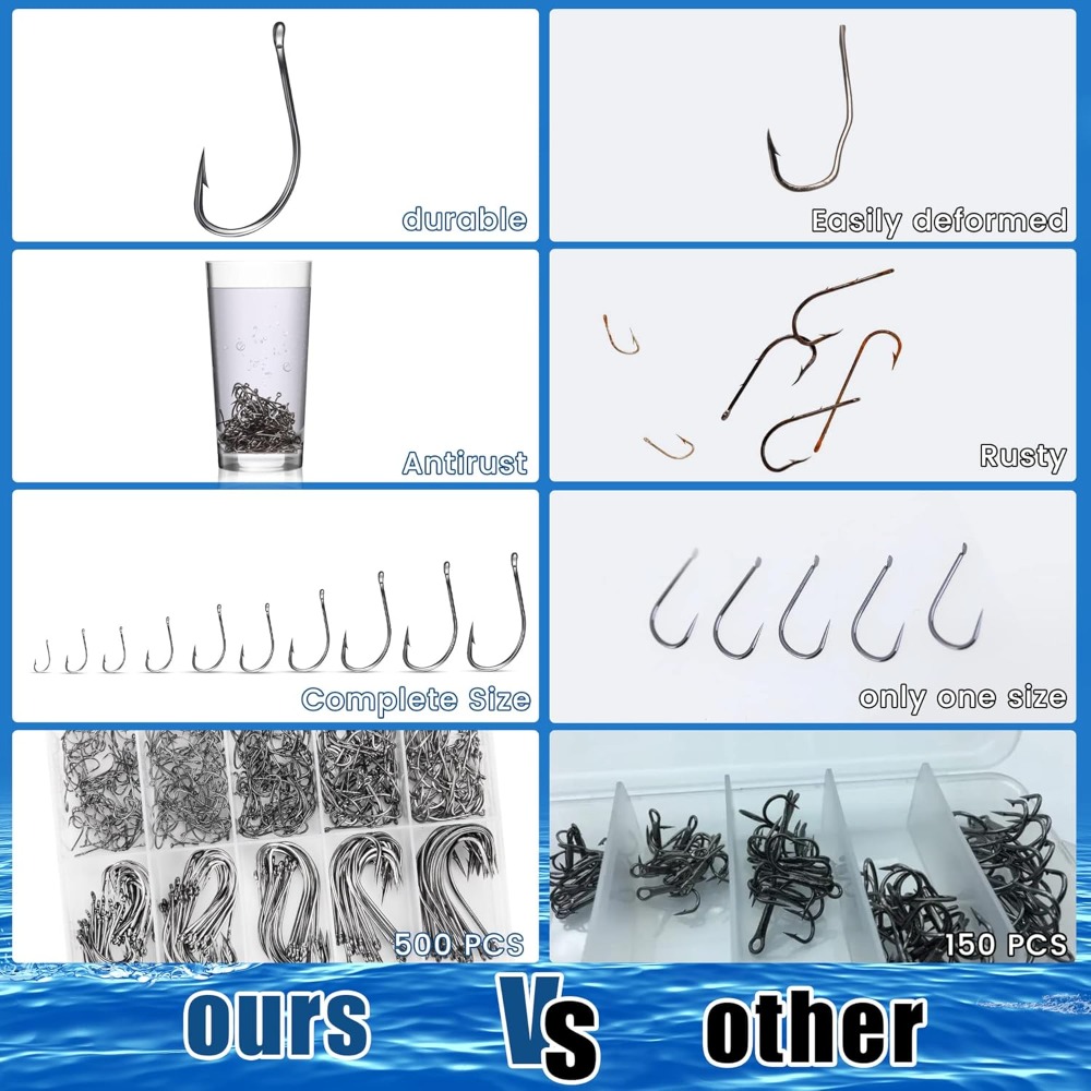 500Pcs/90Pcs Carbon Steel Fish - مراجعة Fishing Hook Circle وسعره