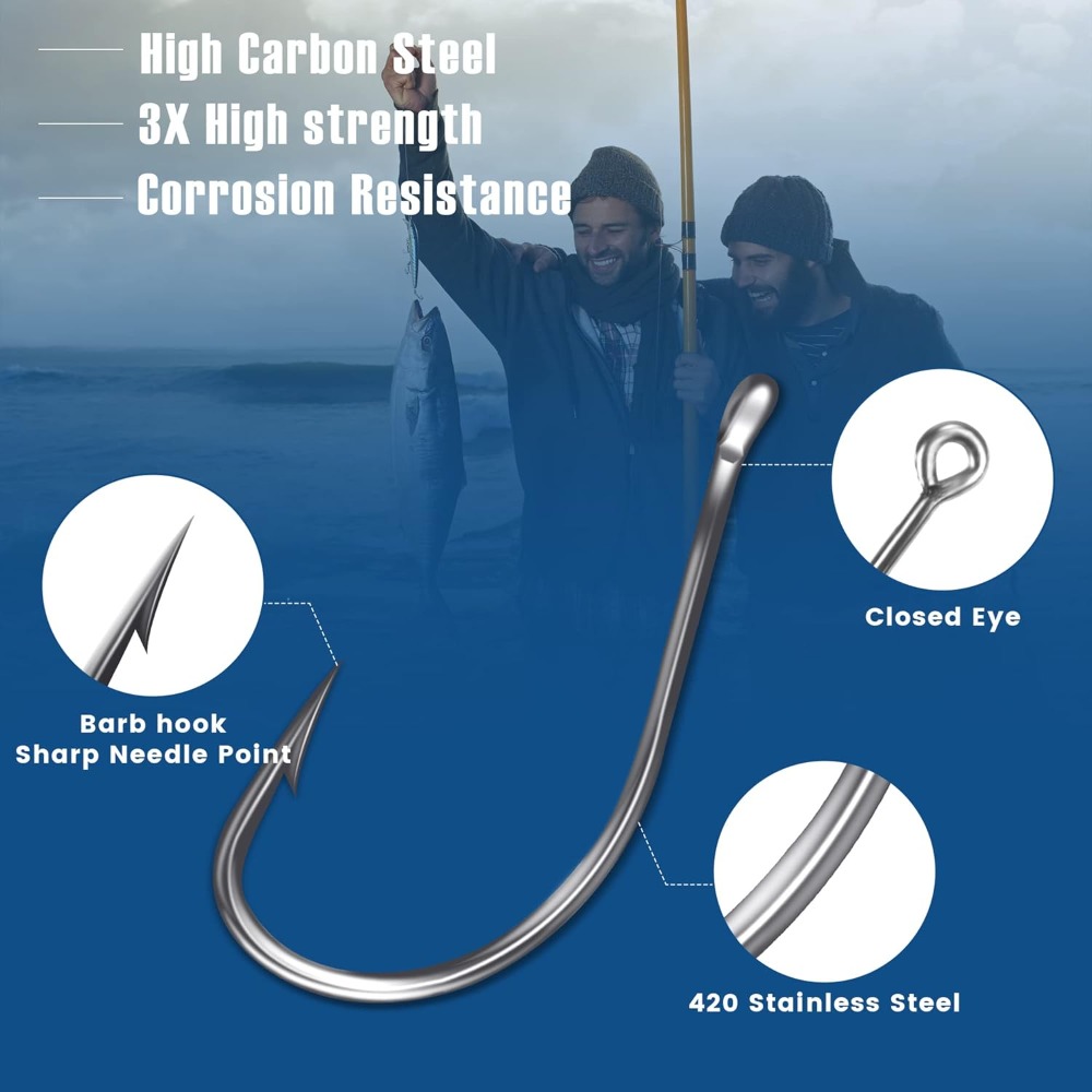 500Pcs/90Pcs Carbon Steel Fish - مراجعة Fishing Hook Circle وسعره