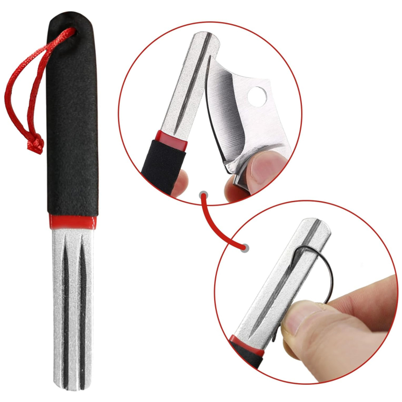 4 Colors Portable Outdoor Doub - مراجعة Fishing Hook Sharpener وسعره