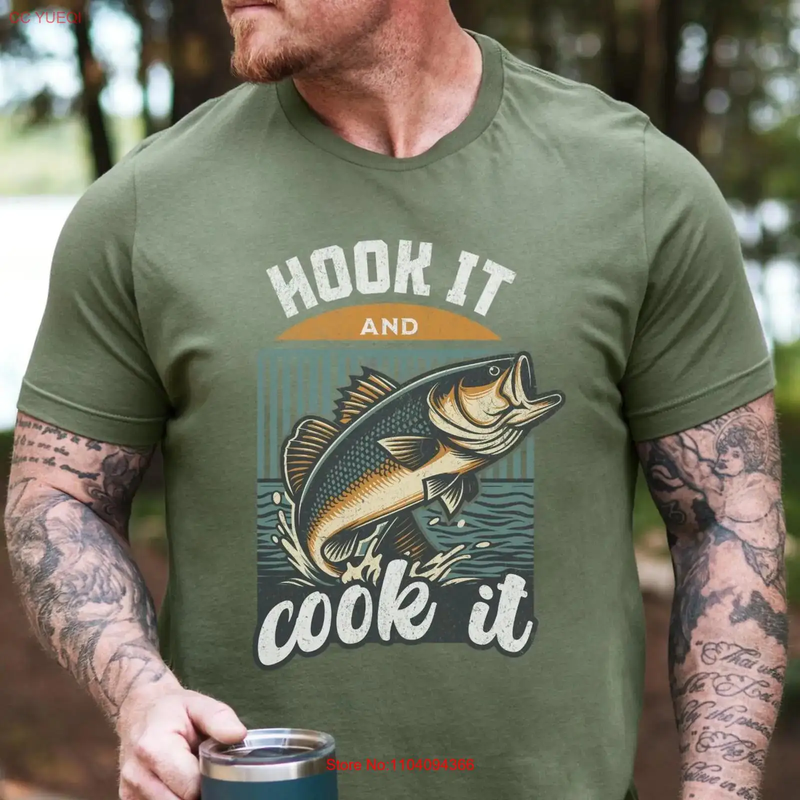 Vintage Bass Fishing T Shirt H - مراجعة Fishing Hook وسعره