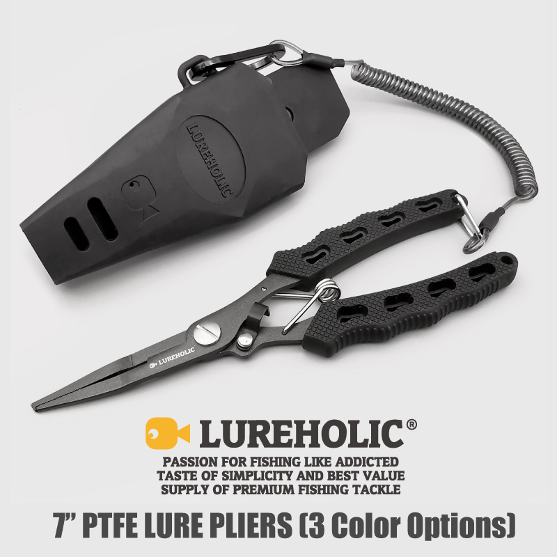 Lureholic 7” PTFE Coated Lure  - مراجعة Fishing Hook Sharpener وسعره