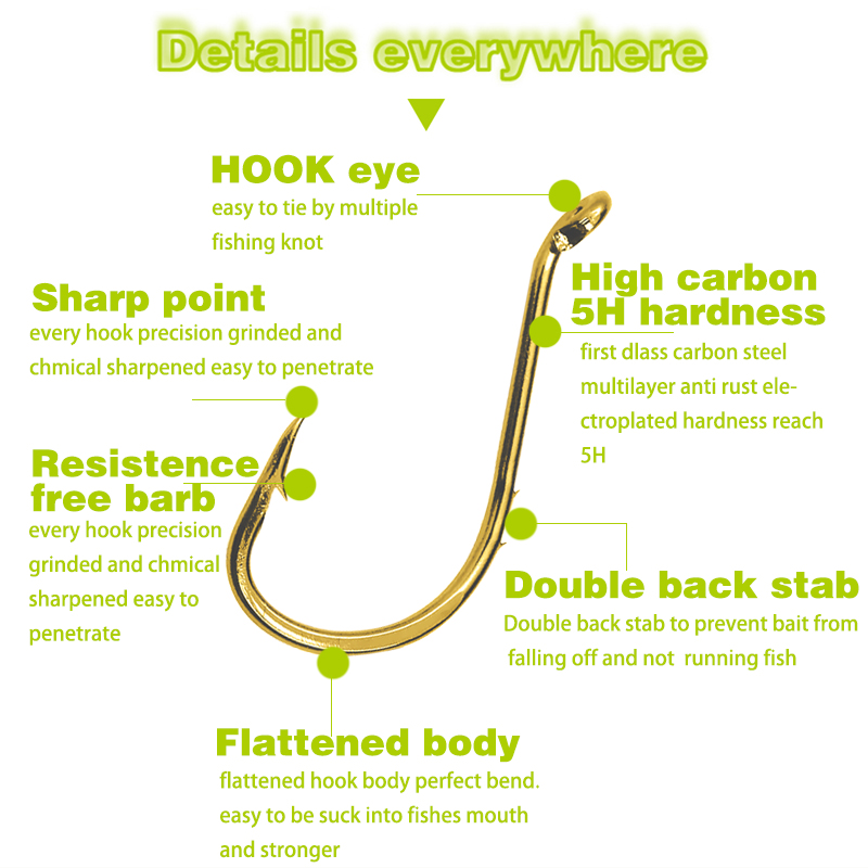 50pcs Fishing Octopus Hooks, S - مراجعة Fishing Hook Circle وسعره